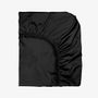 Bed linens - Sateen Fitted Sheet, 160x200x25, Black - DILIOS