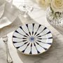 Hand Painted Ceramic Dessert Plate - 24K Gold