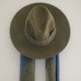 WIDE BRIMMED FELT HAT - leather braid