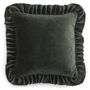 Velvet Cushion with Ruffle
