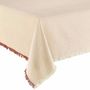 Recycled tablecloth Kalea Naturel/Rouille 170 X 170
