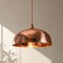 Handcrafted Hammered Solid Copper Dome Pendant Light