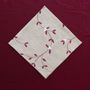 Embroidered Linen Napkin | VISCHIO Bordeaux