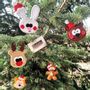 Handmade Felt Christmas Ornaments — Set of 5
