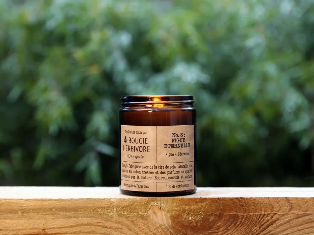 Candles - No. 3 : FIGUE ETERNELLE - Fig + Edelweiss - Medium - LA BOUGIE HERBIVORE