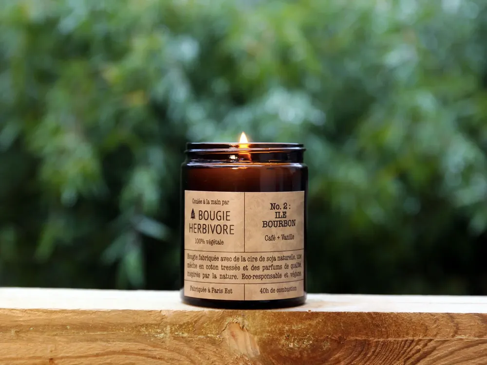 Objets de décoration - Bougie No. 1 : 140g - FORET DU LIBAN - Cèdre + Bergamote - LA BOUGIE HERBIVORE