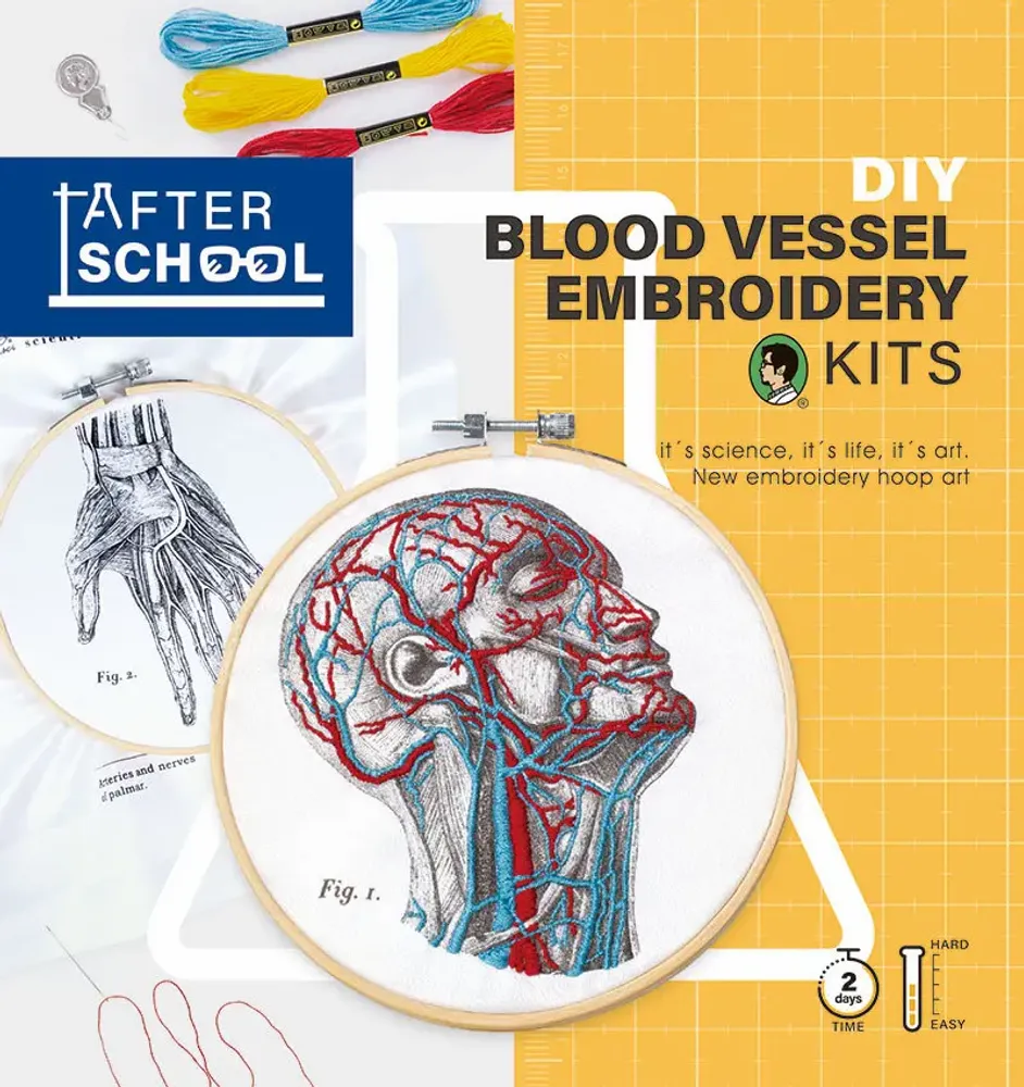 Loisirs créatifs pour enfant - APRES L'ECOLE - KITS DE BRODERIE POUR VAISSEAUX DE SANG Bricolage - SCIENCE INTERNATIONAL CO., LTD
