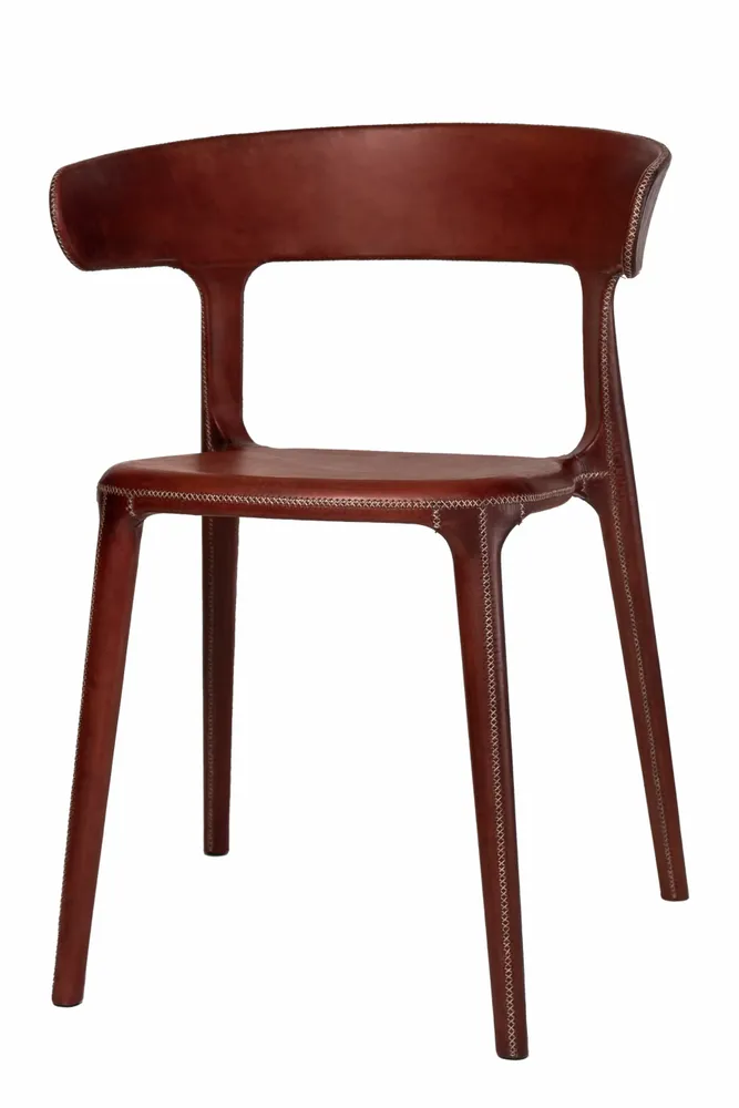 Chairs - Chair Carol covered in leather - SOL & LUNA