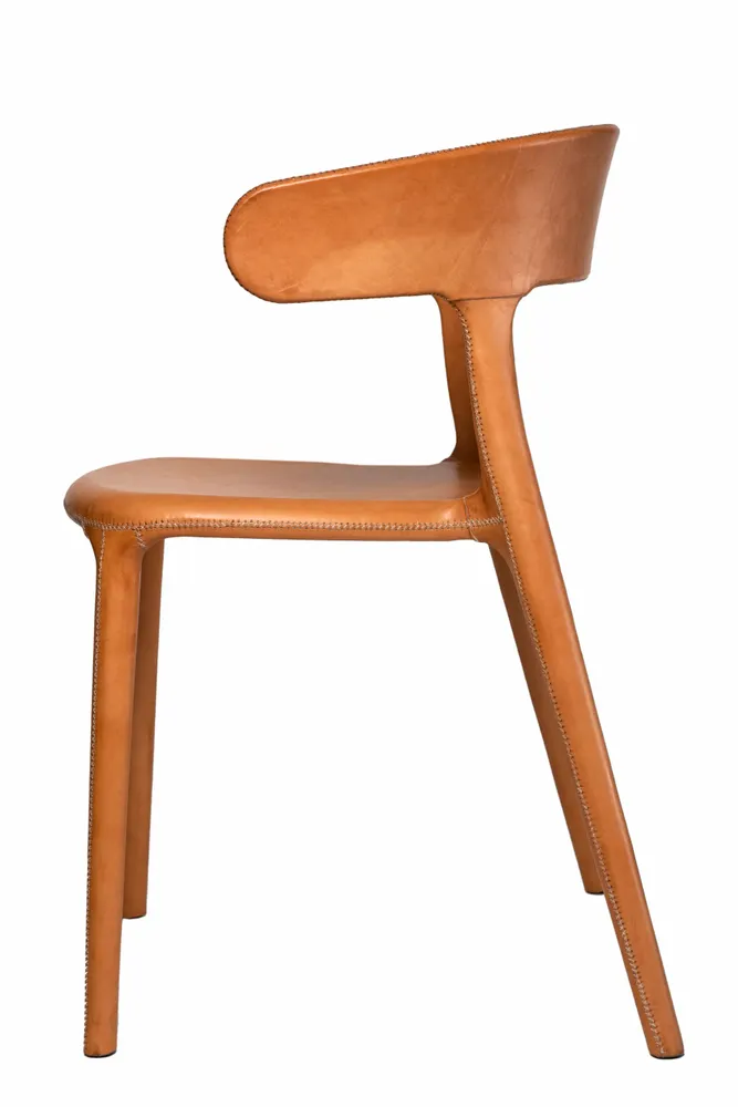 Chairs - Chair Carol covered in leather - SOL & LUNA