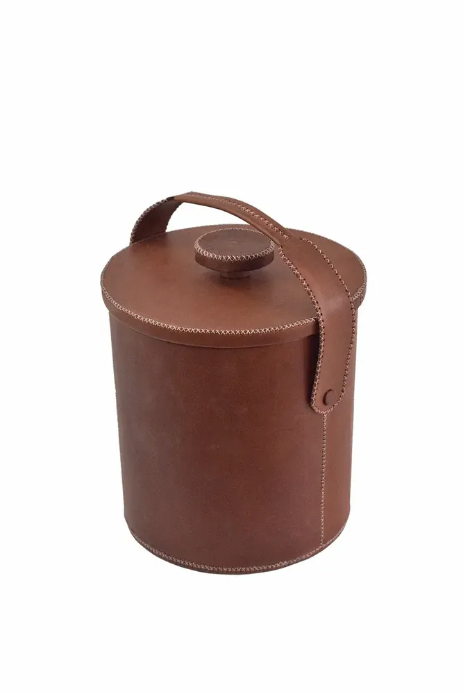 Platter and bowls - Ice bucket in leather - SOL & LUNA
