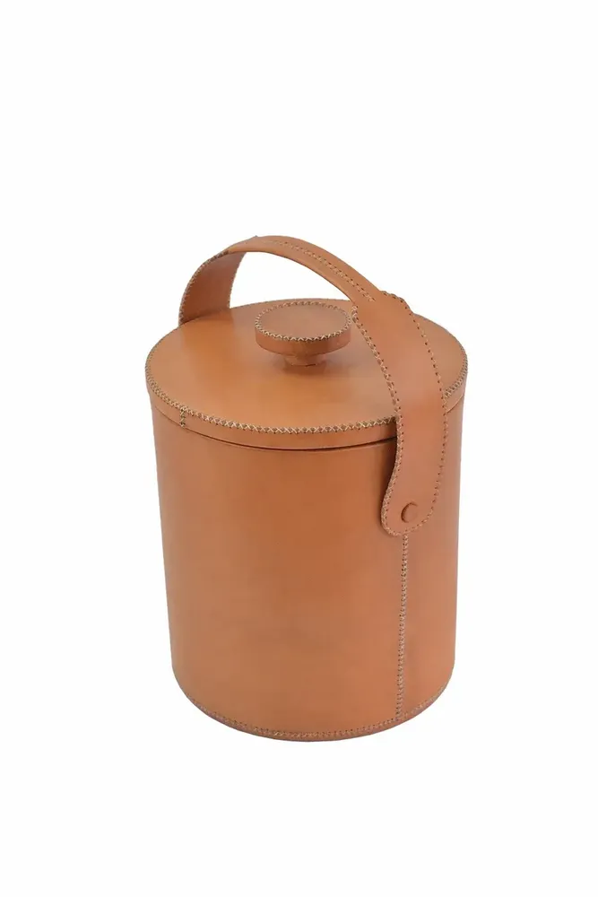 Platter and bowls - Ice bucket in leather - SOL & LUNA