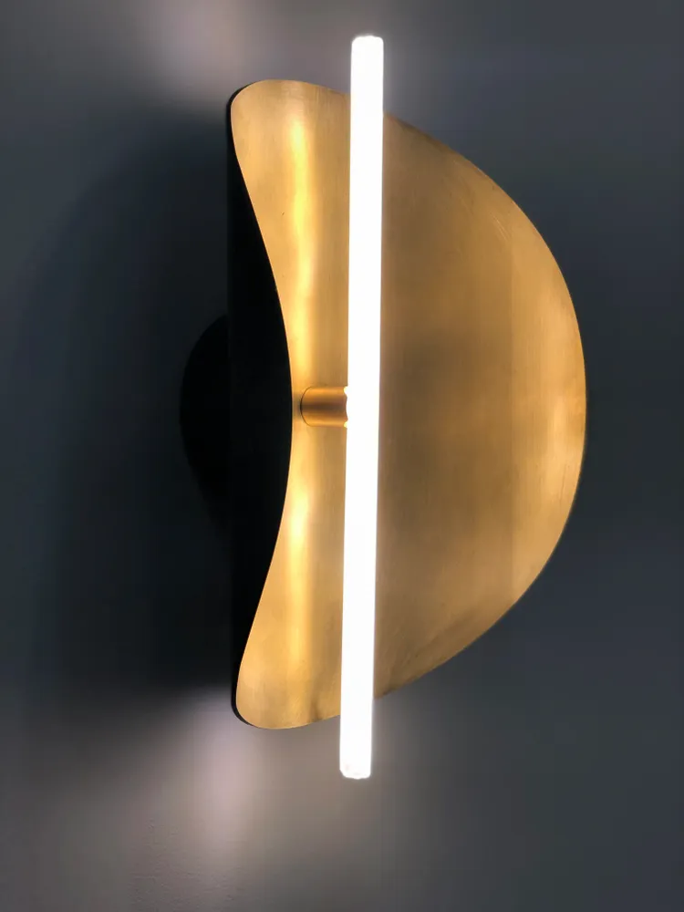 Wall lamps - Takosu Wall Light in Patinated Brass and Sandblasted Glass by Victoria Magniant - VICTORIA MAGNIANT POUR GALERIE V