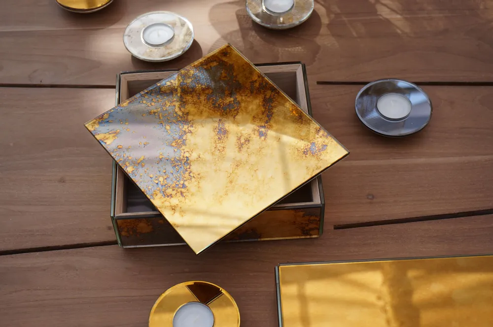 Range-tout - BOÎTES EN MIROIR/ CONTENANTS - ANTIQUE MIRROR