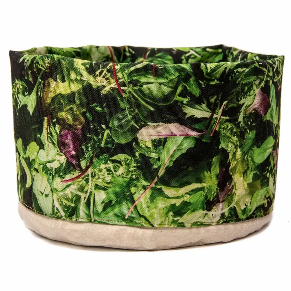 Couverts & ustensiles de cuisine - Corbeille en tissu imprimé Salade - MARON BOUILLIE