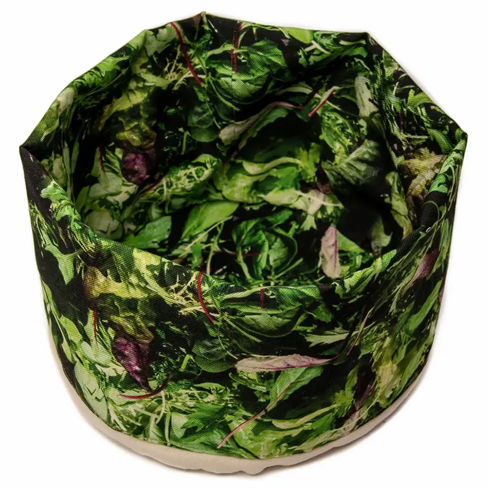 Couverts & ustensiles de cuisine - Corbeille en tissu imprimé Salade - MARON BOUILLIE