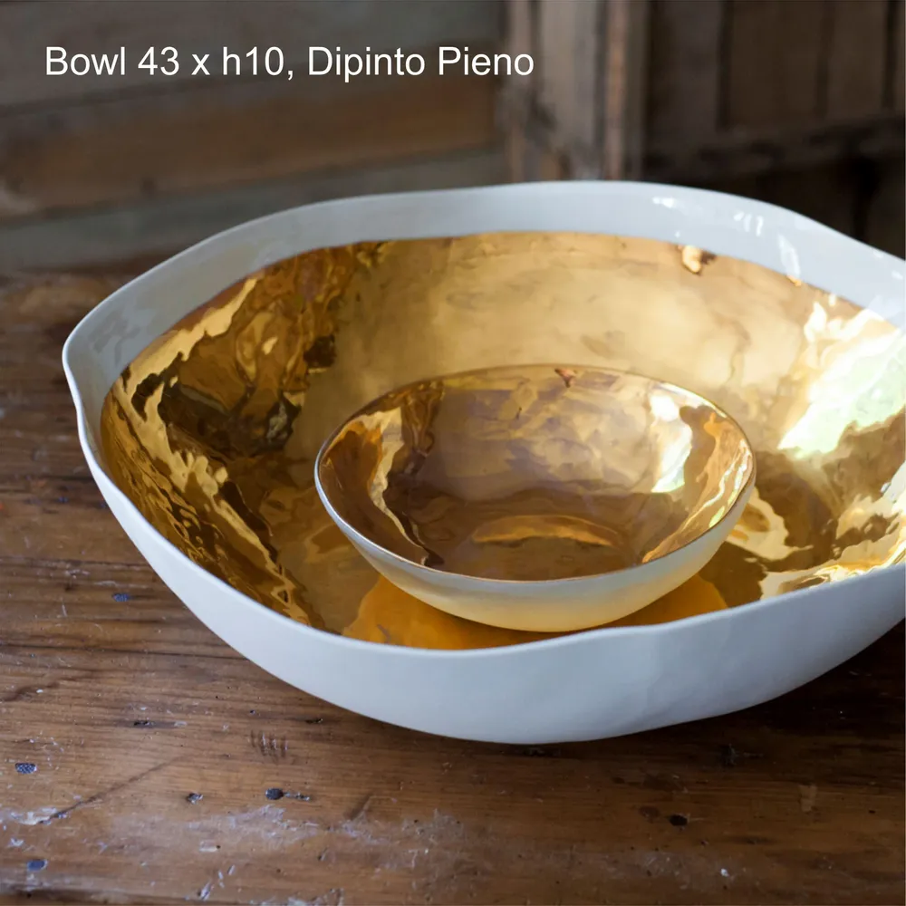 Platter and bowls - PORCELAIN | GOLD - BERTOZZI