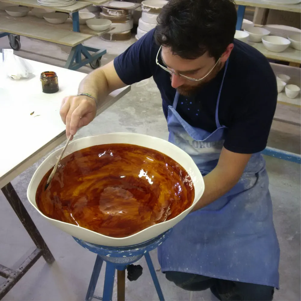 Platter and bowls - PORCELAIN | GOLD - BERTOZZI