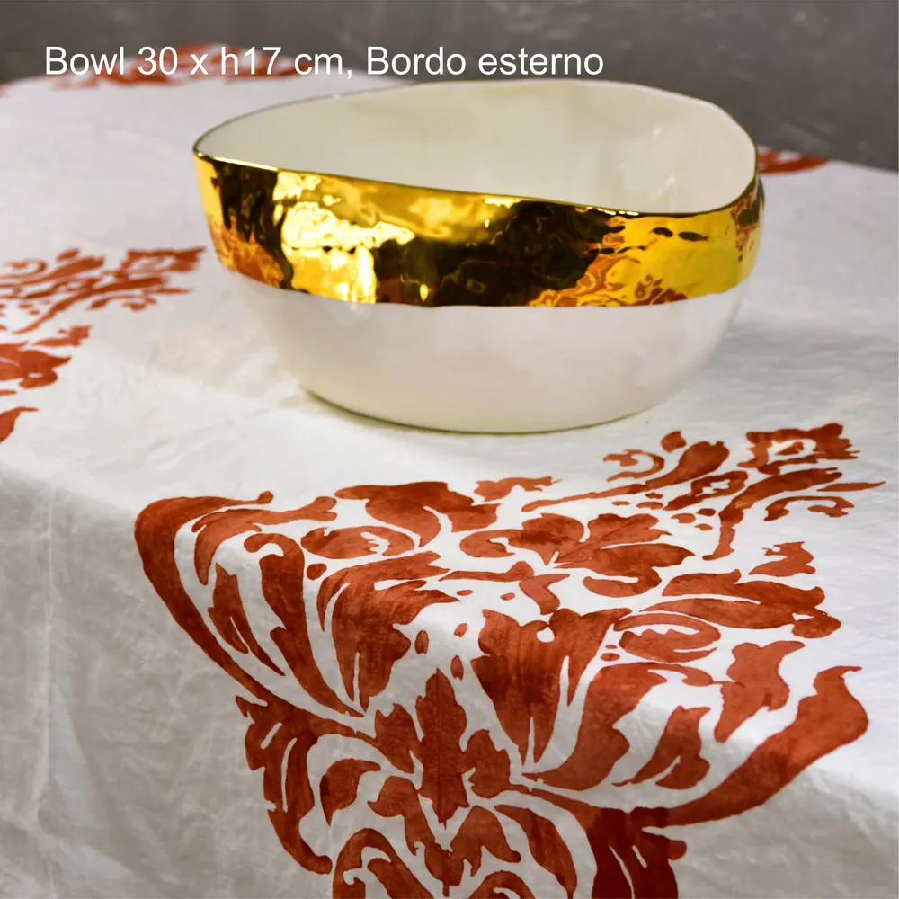 Platter and bowls - PORCELAIN | GOLD - BERTOZZI