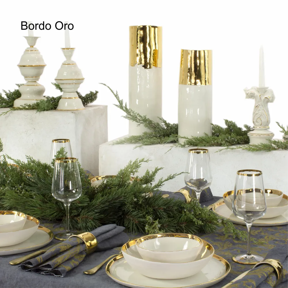 Platter and bowls - PORCELAIN | GOLD - BERTOZZI