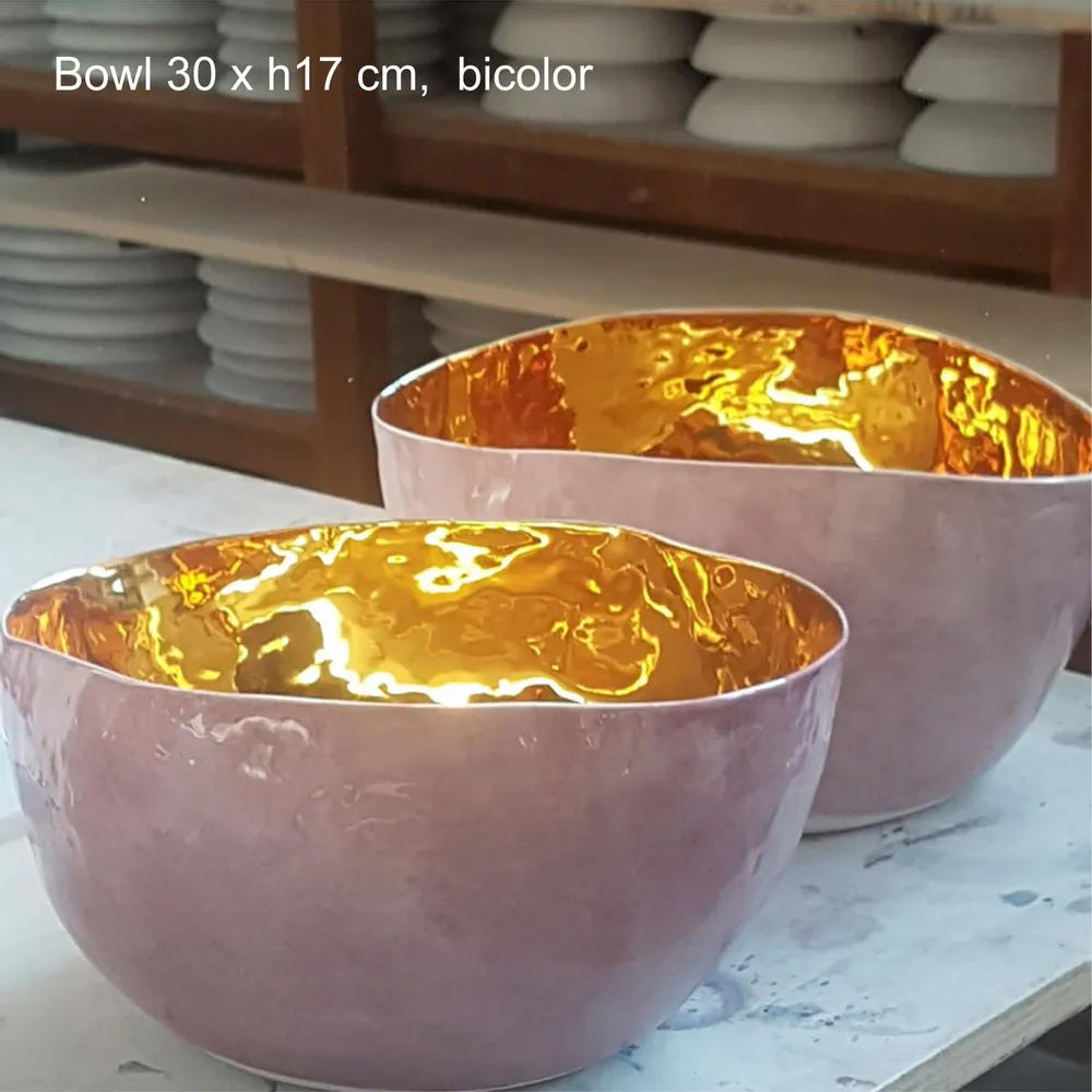 Platter and bowls - PORCELAIN | GOLD - BERTOZZI