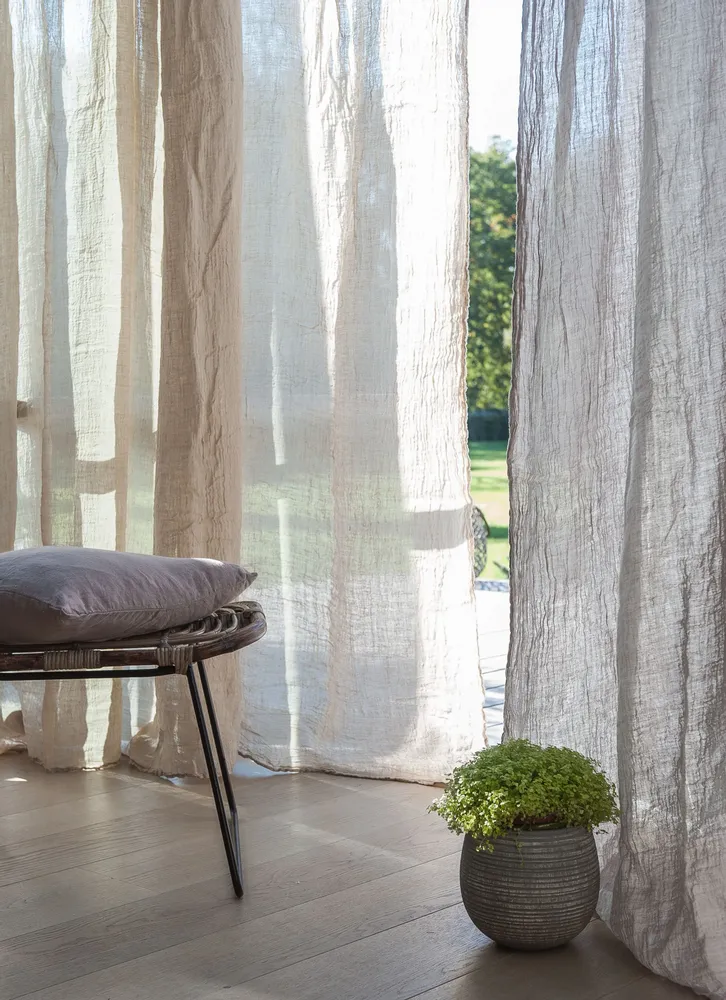 Objets de décoration - Rideaux en chanvre - COULEUR CHANVRE