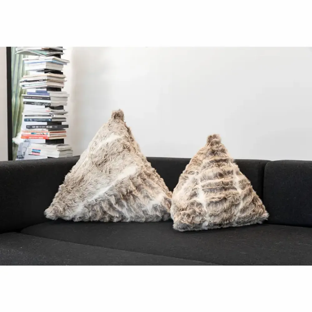 Fabric cushions - Faux fur embroidery cushions/beanbag - MX HOME