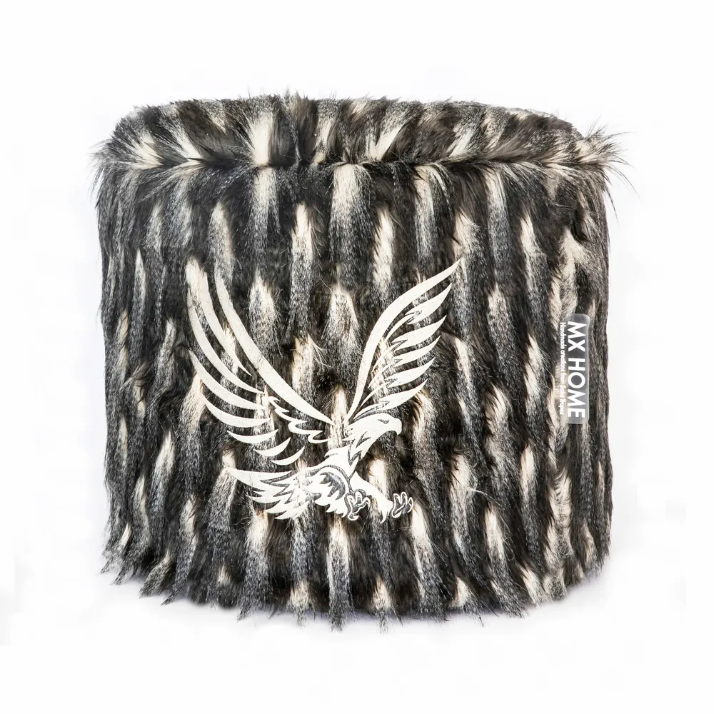 Fabric cushions - Faux fur embroidery cushions/beanbag - MX HOME