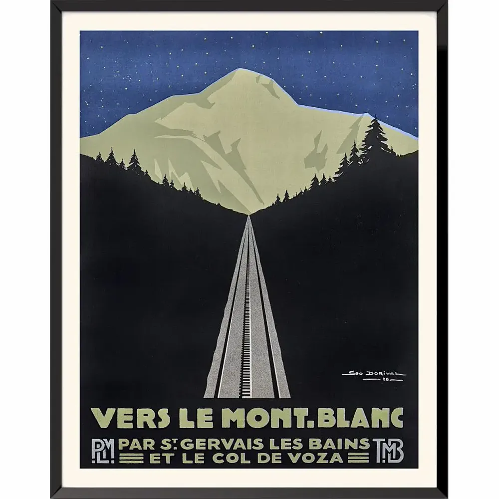 Poster - POSTER VERS LE MONT BLANC GEO DORIVAL AVAILABLE IN 2 FORMATS - BILLPOSTERS.FR