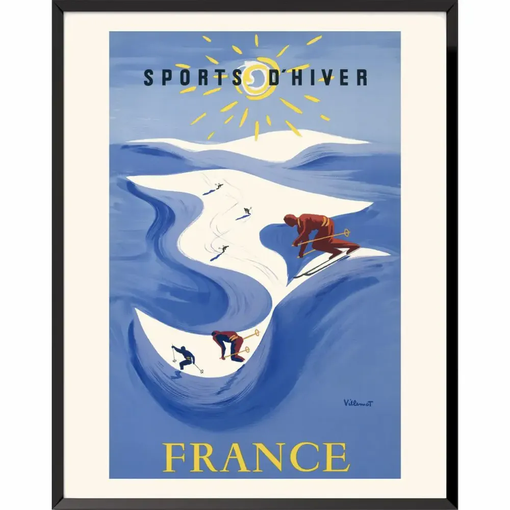 Poster - POSTER SPORTS D'HIVER FRANCE BERNARD VILLEMOT AVAILABLE IN 2 FORMATS - BILLPOSTERS.FR