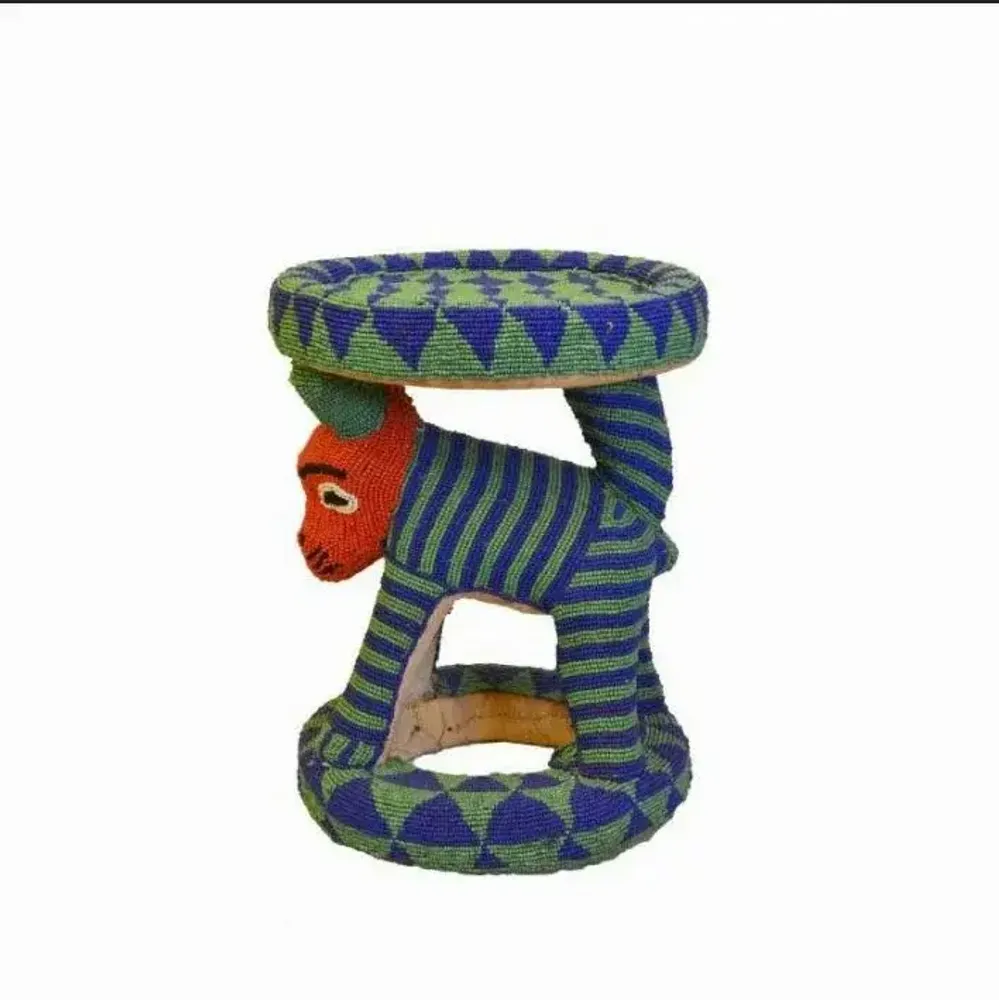 Decorative objects - Pearl stool or pearl bamileke stool or coffee table or nightstand - HOME DECOR FR