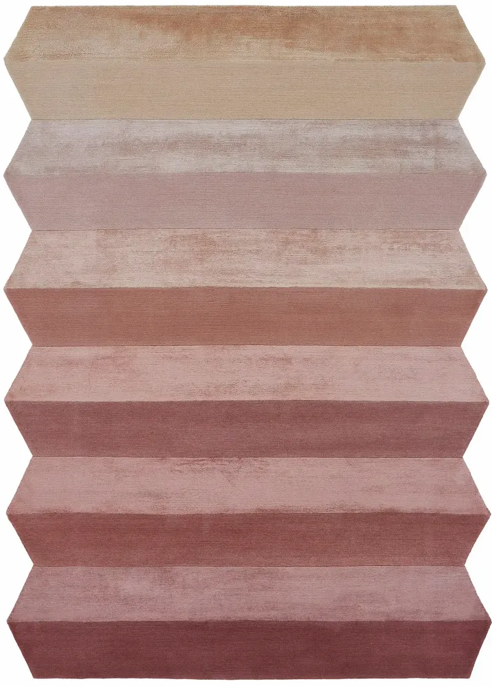 Rugs - CONCERTINA bespoke hand knotted wool and silk rug - DEIRDRE DYSON