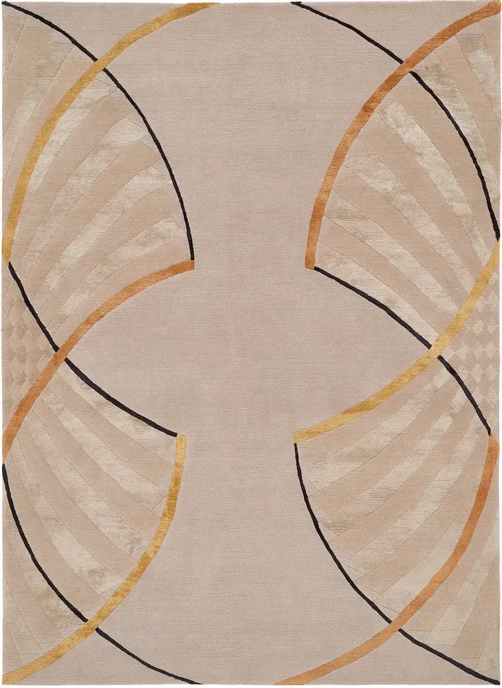 Tapis - Tapis en laine et soie noués à la main FANS - DEIRDRE DYSON