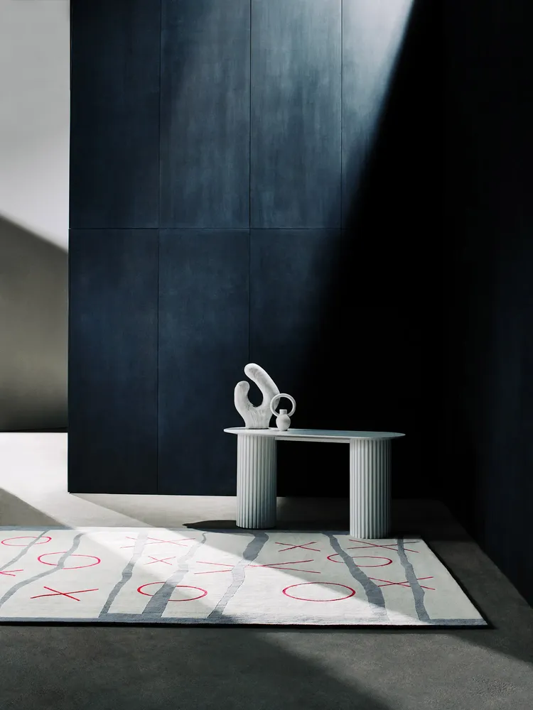 Tapis - TAPIS EN LAINE ET SOIE NOUÉ MAIN LOVE LETTER - DEIRDRE DYSON