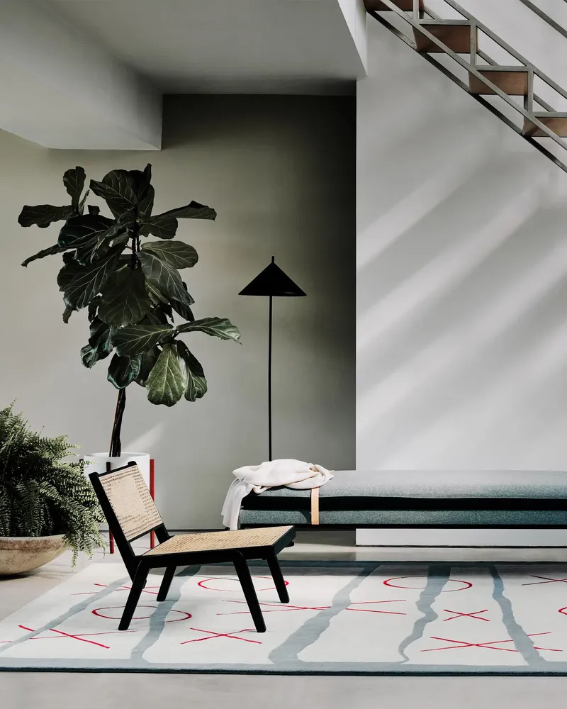 Tapis - TAPIS EN LAINE ET SOIE NOUÉ MAIN LOVE LETTER - DEIRDRE DYSON