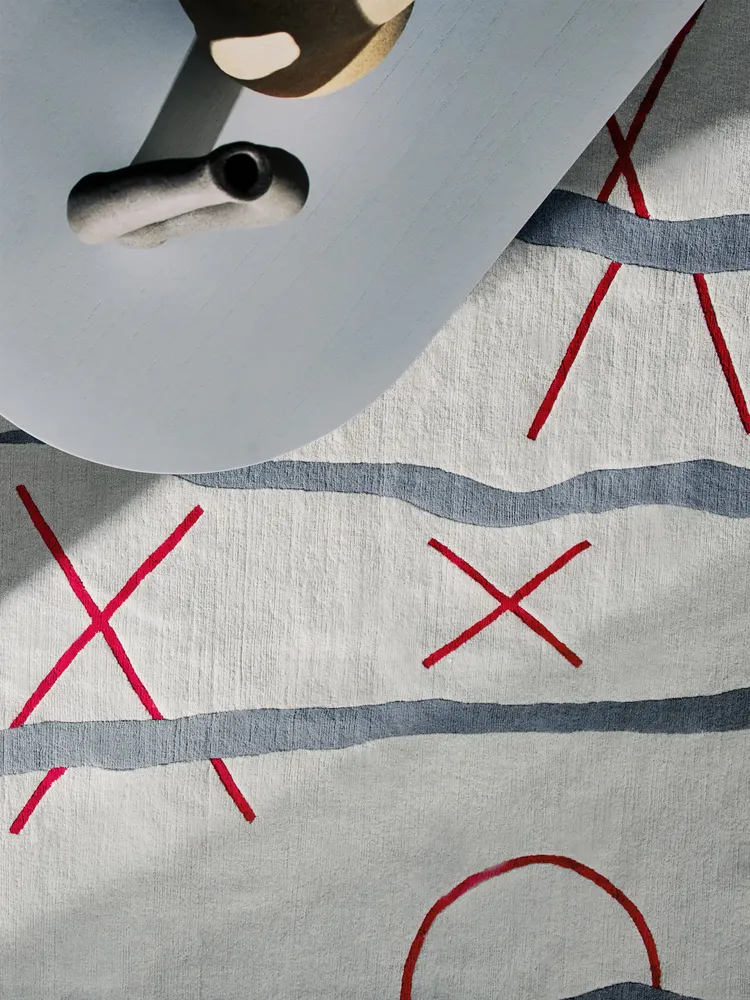 Tapis - TAPIS EN LAINE ET SOIE NOUÉ MAIN LOVE LETTER - DEIRDRE DYSON