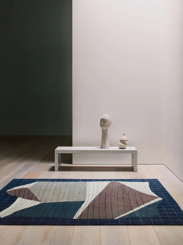 Tapis - TAPIS NOTE PAPER en laine et soie noués à la main - DEIRDRE DYSON