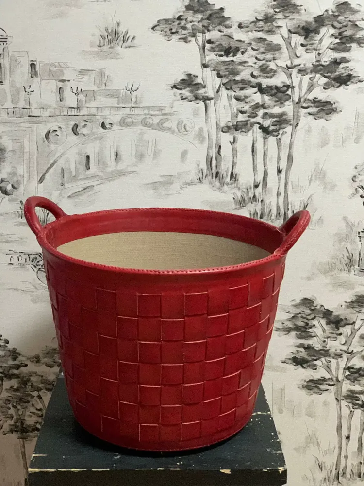 Objets de décoration - Sac en cuir tissé - SOL & LUNA
