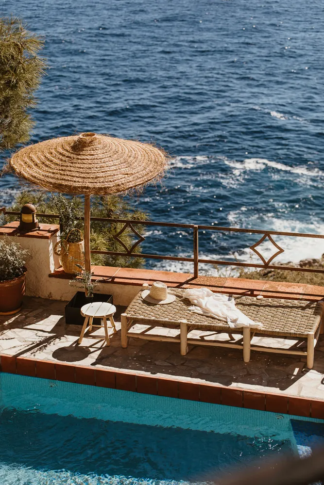 Outdoor decorative accessories - NATURAL FIBER UMBRELLA - COSYDAR-DECO