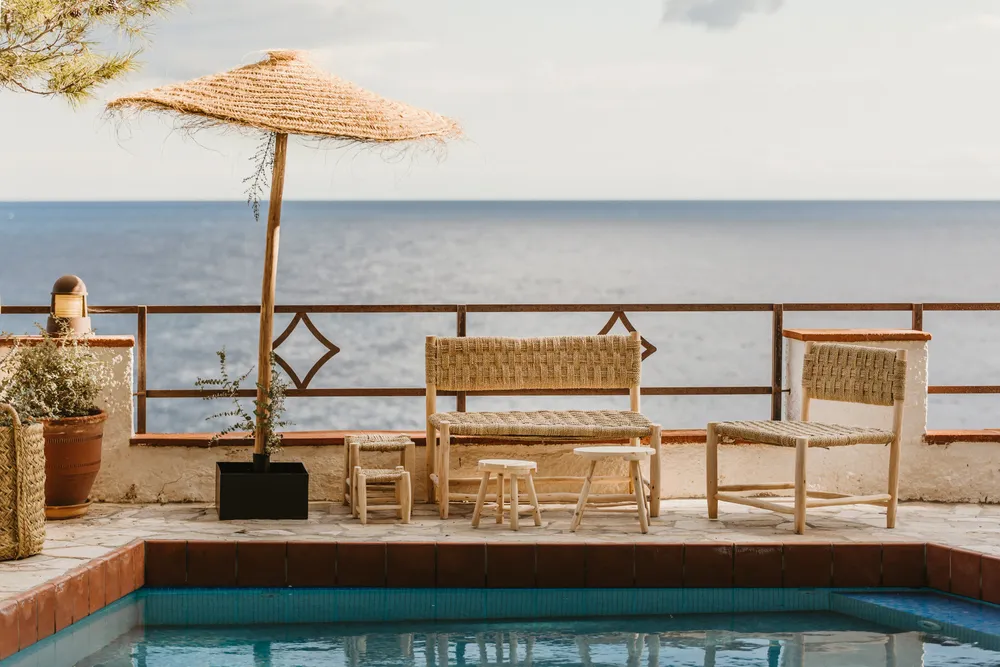 Outdoor decorative accessories - NATURAL FIBER UMBRELLA - COSYDAR-DECO