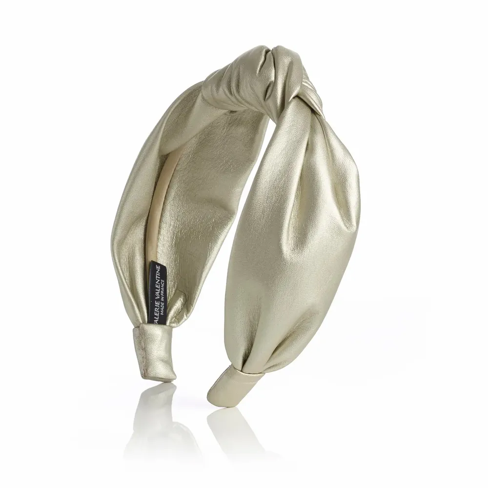 Serre-tête - Serre-tête noeud en cuir  JAZZY - VALÉRIE VALENTINE