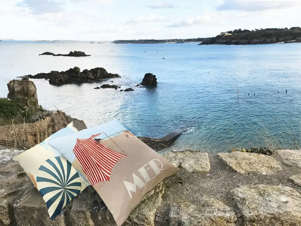 Coussins textile - Bord de mer. - ART DE LYS