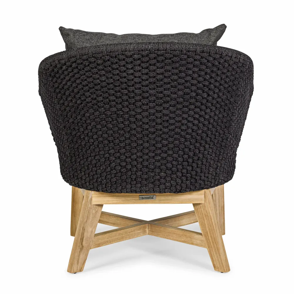 Armchairs - COACHELLA CHARCOAL ARMCHAIR W-CUSH - BIZZOTTO ANDREA