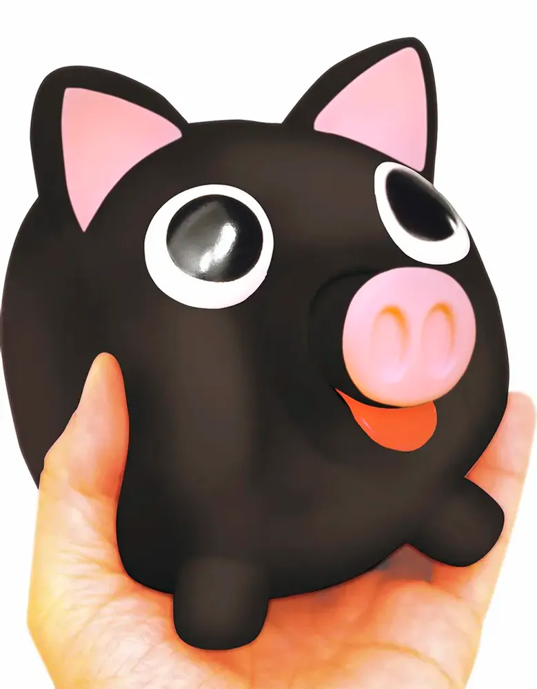 Cadeaux - Tirelire cochon noir et rose - Jiggy Bank / SANKYO TOYS - ABINGPLUS