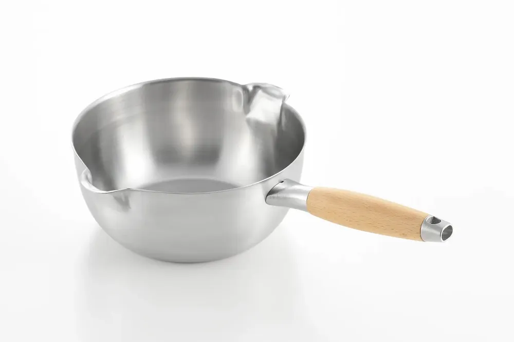 Saucepans  - 16, 18 and 20 cm stainless steel saucepan with two spouts - Aikata/YOSHIKAWA collection - ABINGPLUS