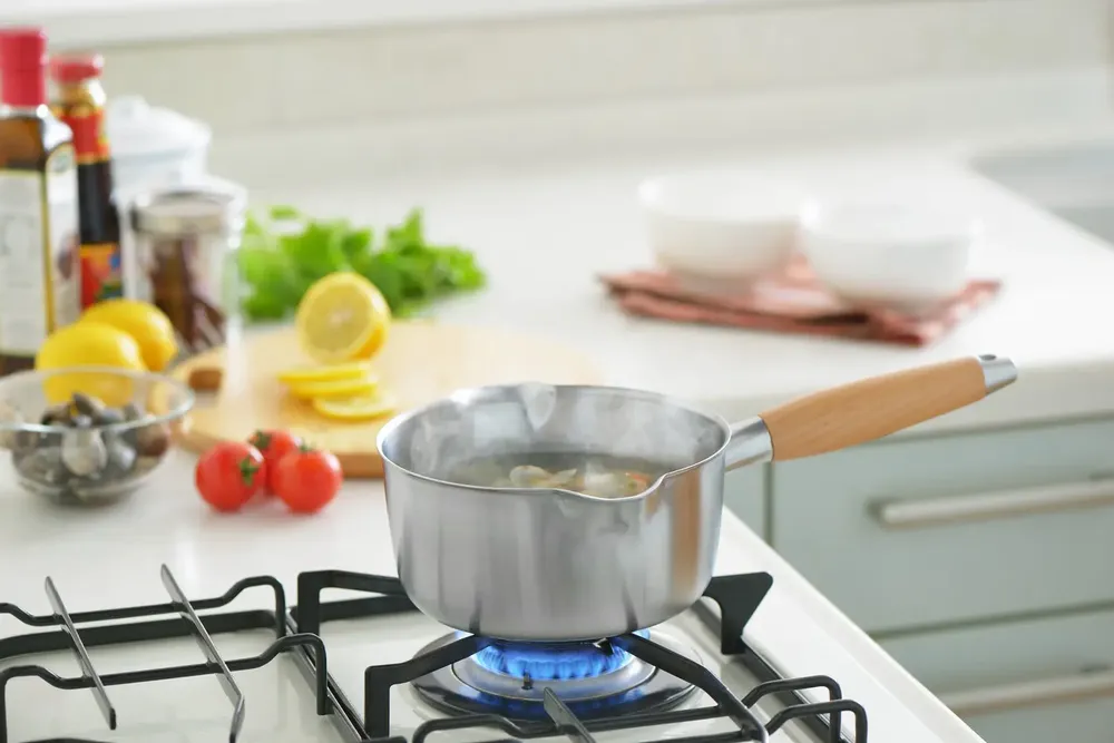 Saucepans  - 16, 18 and 20 cm stainless steel saucepan with two spouts - Aikata/YOSHIKAWA collection - ABINGPLUS