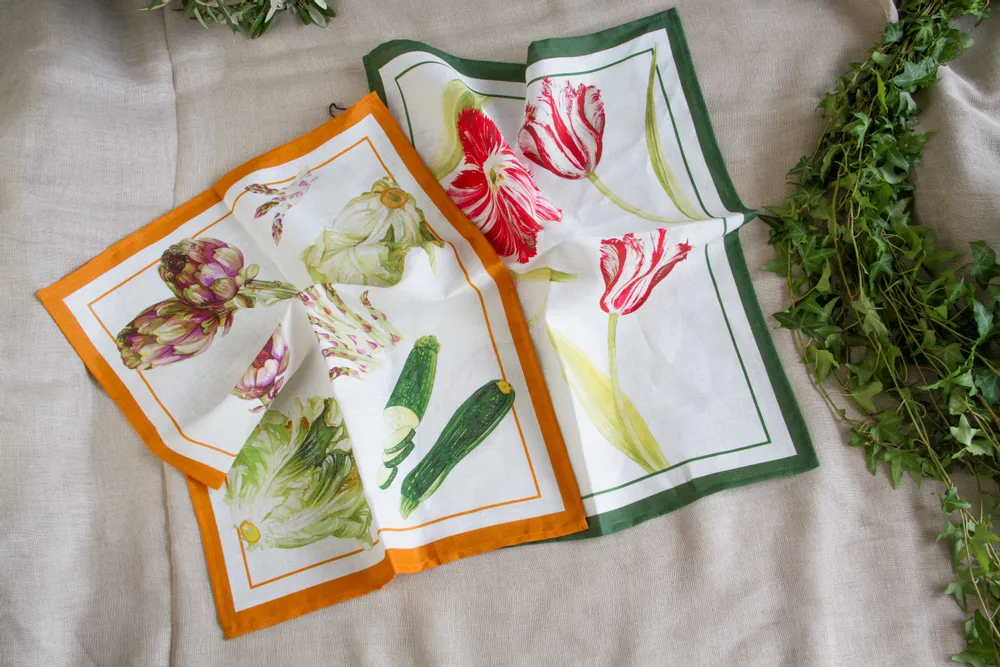 Linge d'office - TORCHONS DE CUISINE FIORI PESCI VERDURA - NENCIONI CASA  -  TELENE
