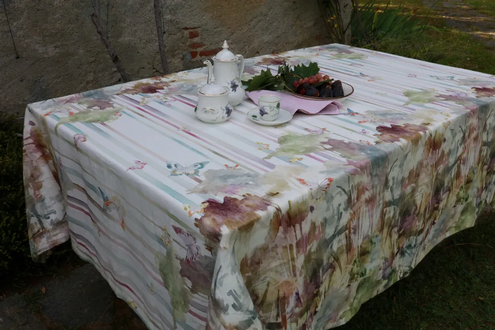 Table linen - FARFALLE TABLECLOTH 100% LINEN - NENCIONI CASA  -  TELENE