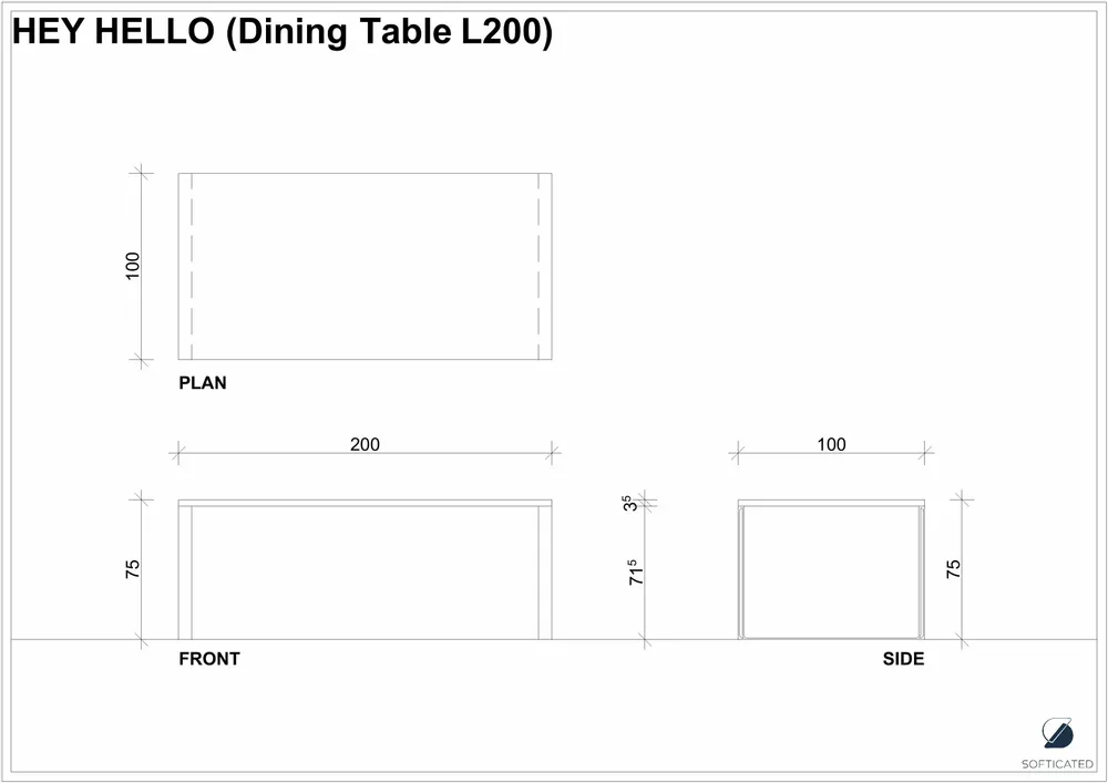 Tables Salle à Manger - Hey Hello I Table à manger L200 - SOFTICATED
