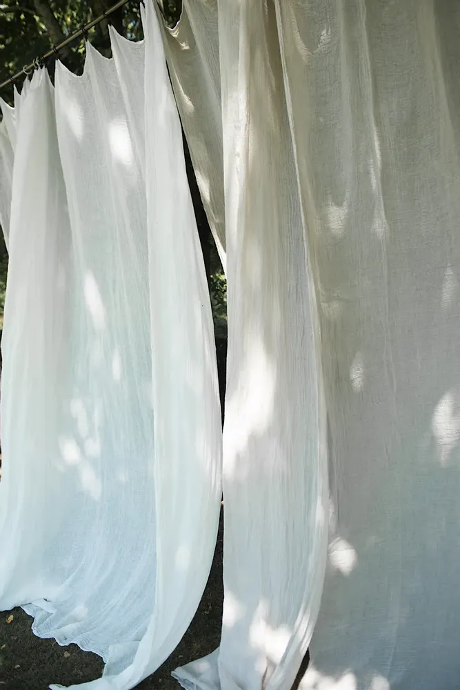 Objets de décoration - Rideaux en chanvre - COULEUR CHANVRE