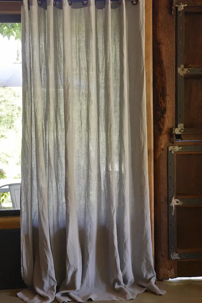 Objets de décoration - Rideaux en chanvre - COULEUR CHANVRE